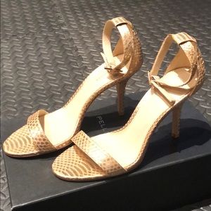 Pelle Moda Kacey Gold Snake Shoes